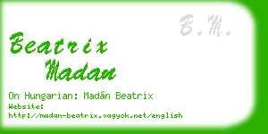 beatrix madan business card